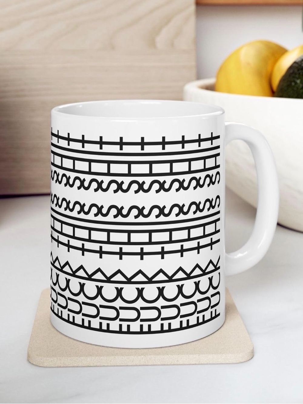 🆕 NIB Hidden Message Optical Illusion Ceramic Mug ☕️✨